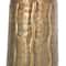 14" Brass Metal Snakeskin Inspired Vase with Dimensional Wavy Accents